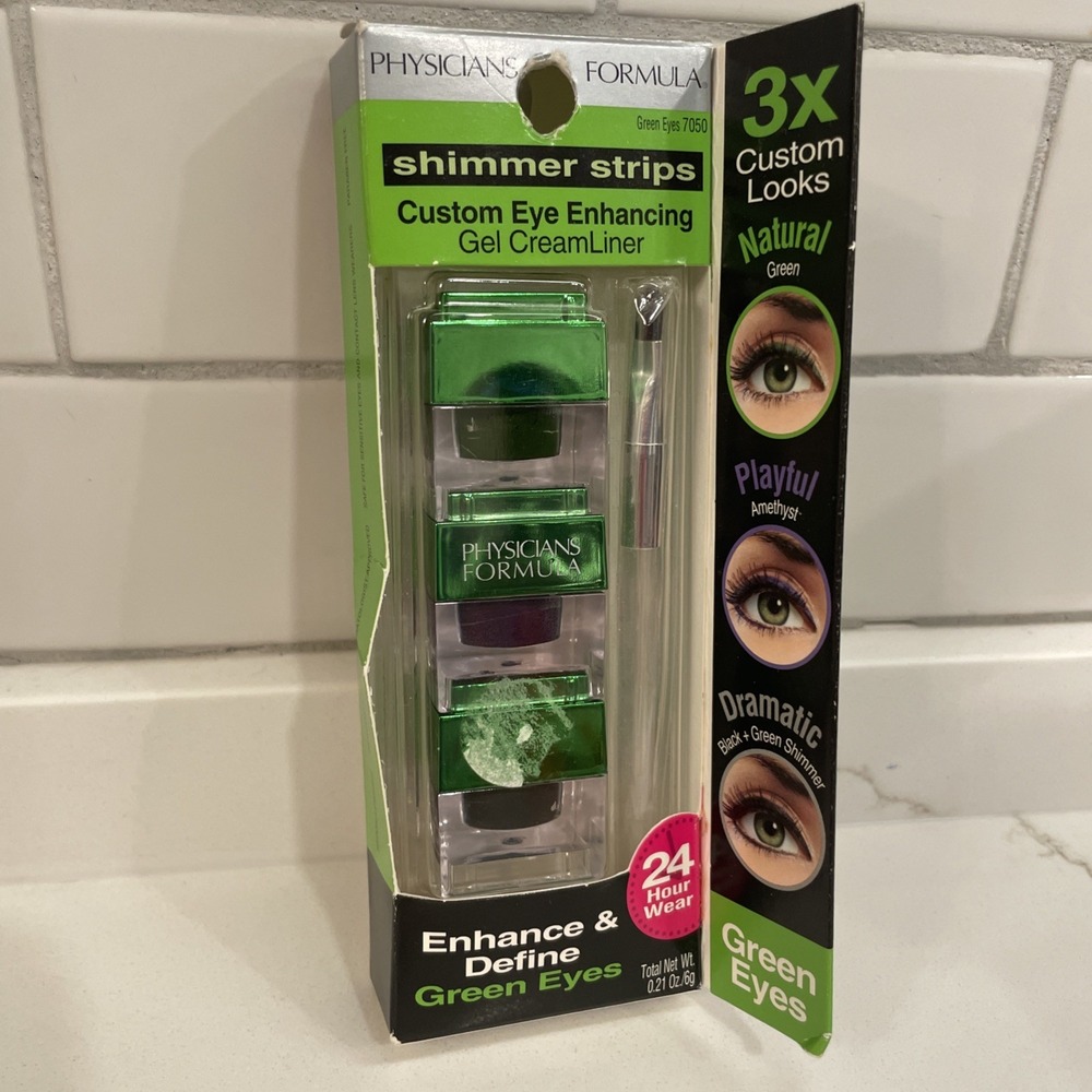Physicians Formula Green Eyes Shimmer Strips Gel Cream Liner Eyeliner Trio Box